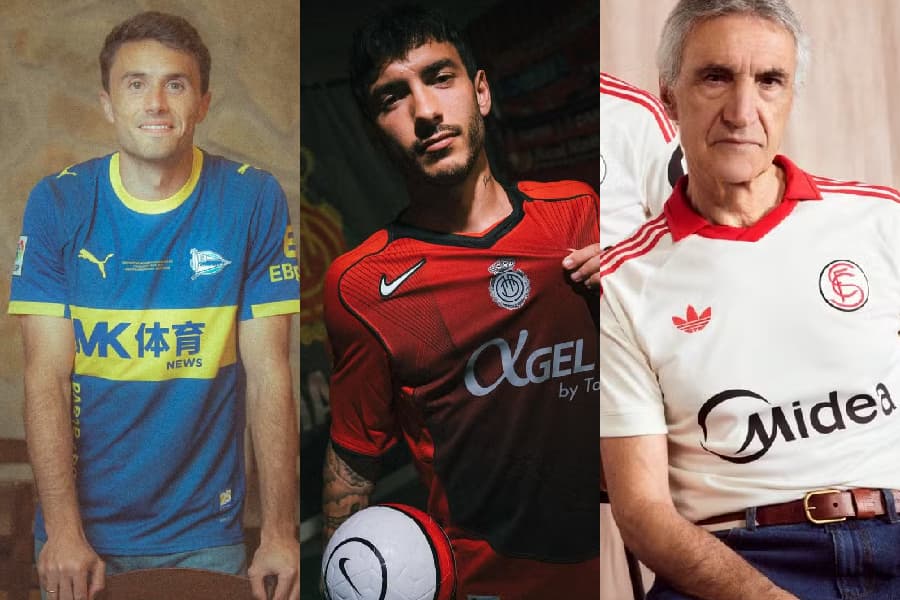 Camisas de Alavés, Mallorca e Sevilla para o Retro Match Day de LaLiga - Divulgação