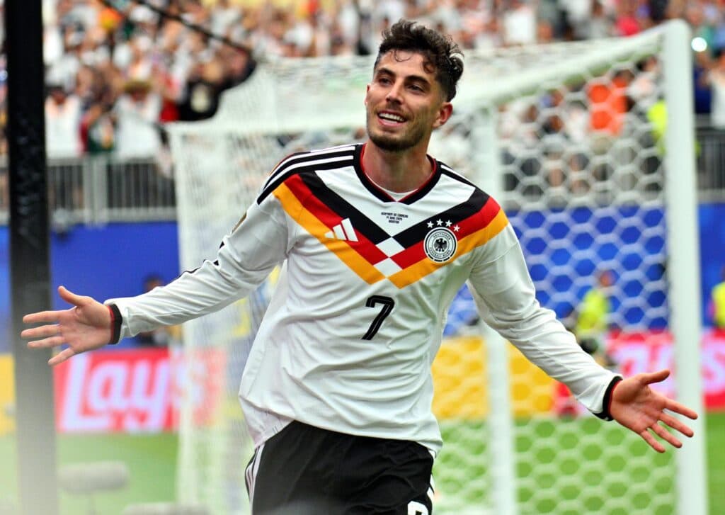 Kai Havertz celebrou o sétimo gol da Alemanha diante de Curaçao - EFE/EPA/SAM WASSON