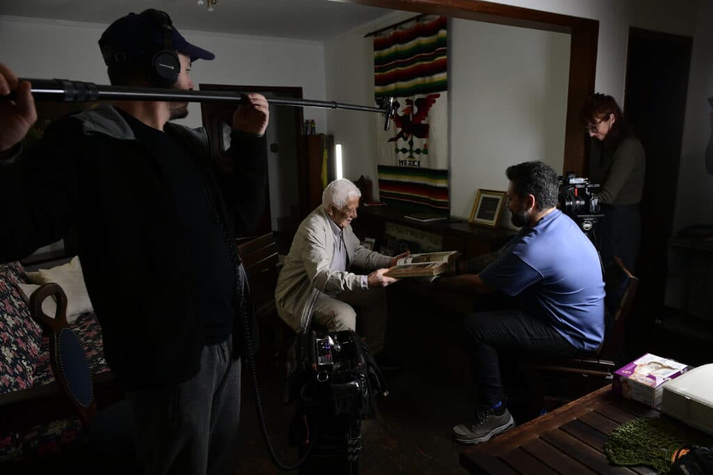 José Maria de Aquino nos bastidores de “Parem as máquinas! – fotografia de Alexandre Battibugli/PLACAR