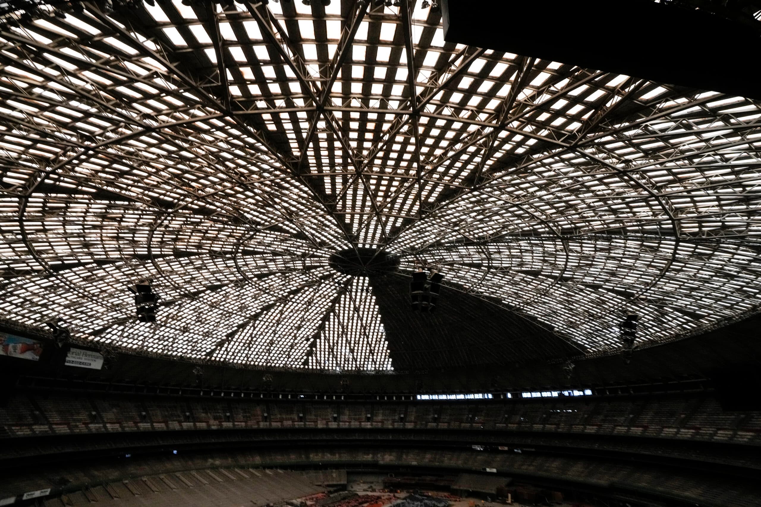Cúpula do imponente do Astrodone chama atenção - Brett Coomer/Houston Chronicle via Getty Images)