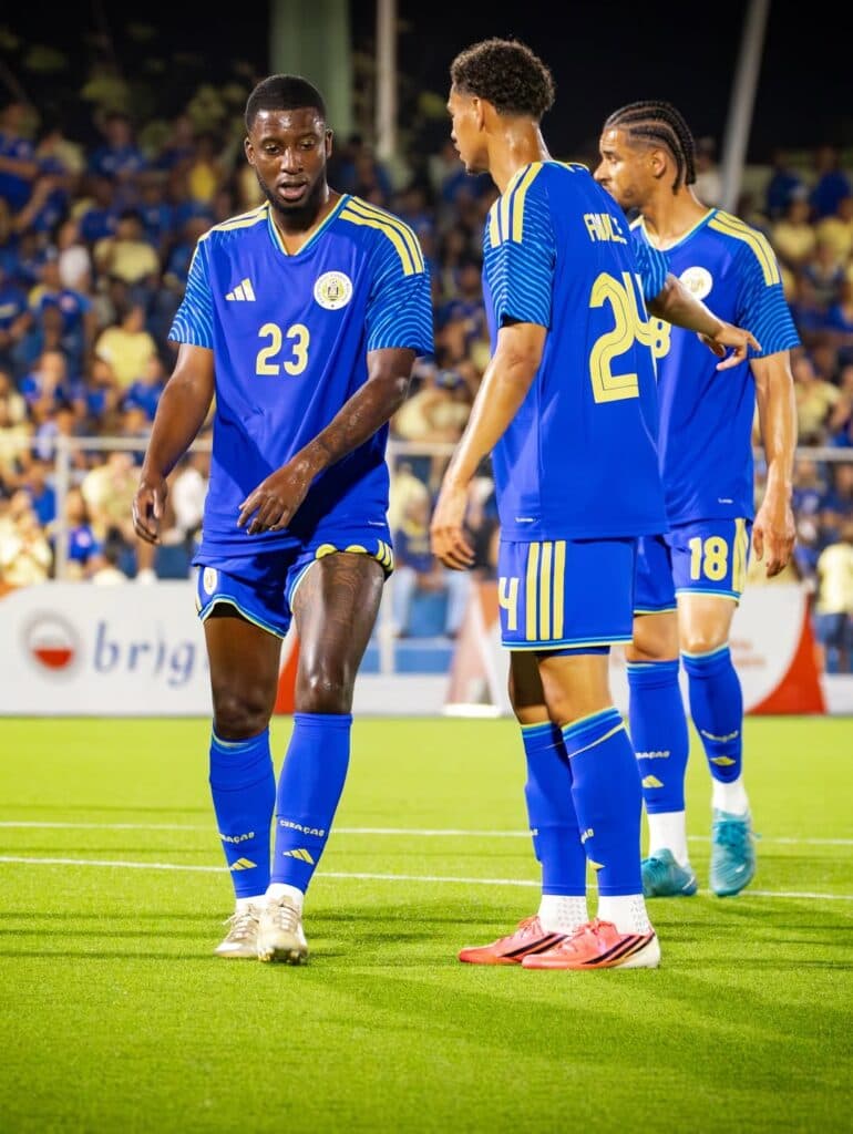 Jogadores de Curaçao no último jogo antes da Copa do Mundo - Divulgação