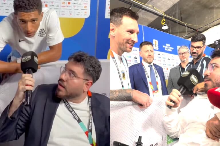 Quem é o jornalista que parou Bellingham e Messi na Copa
