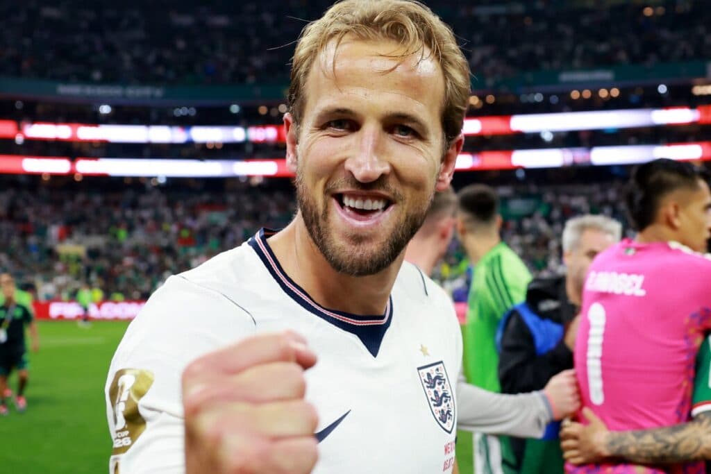 Harry Kane comemora vitória na Copa do Mundo de 2026
