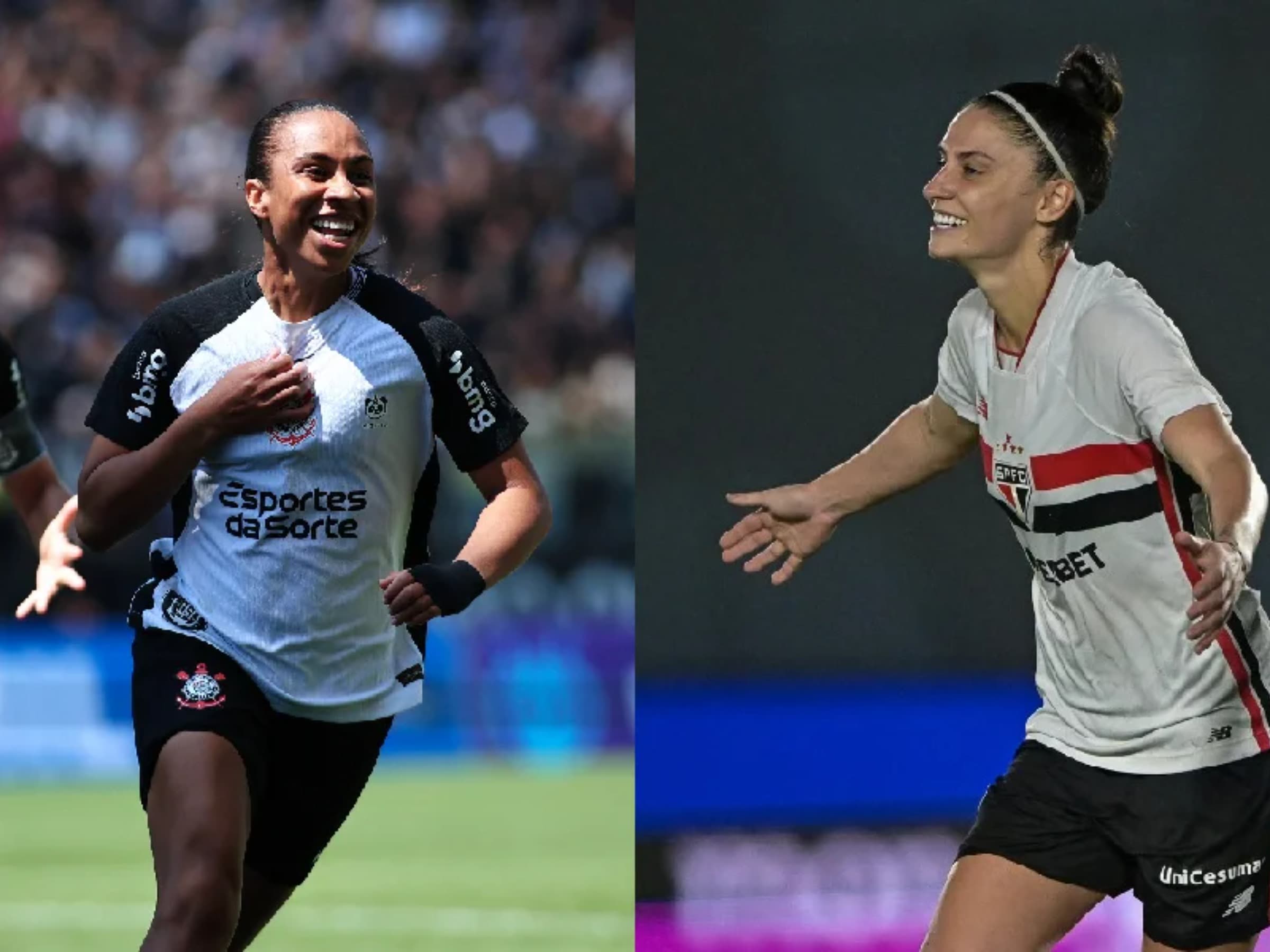 Thais Ferreira e Bruna Calderán em ação (Rodrigo Gazzanel/ Ag. Corinthians e Thiago Ribeiro/São Paulo)