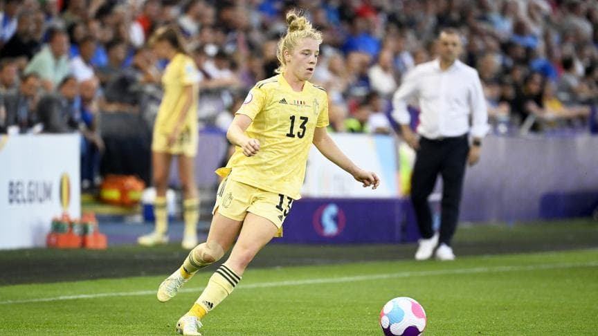 Elena Dhont marcou o gol da vitória belga - Foto: Divulgação