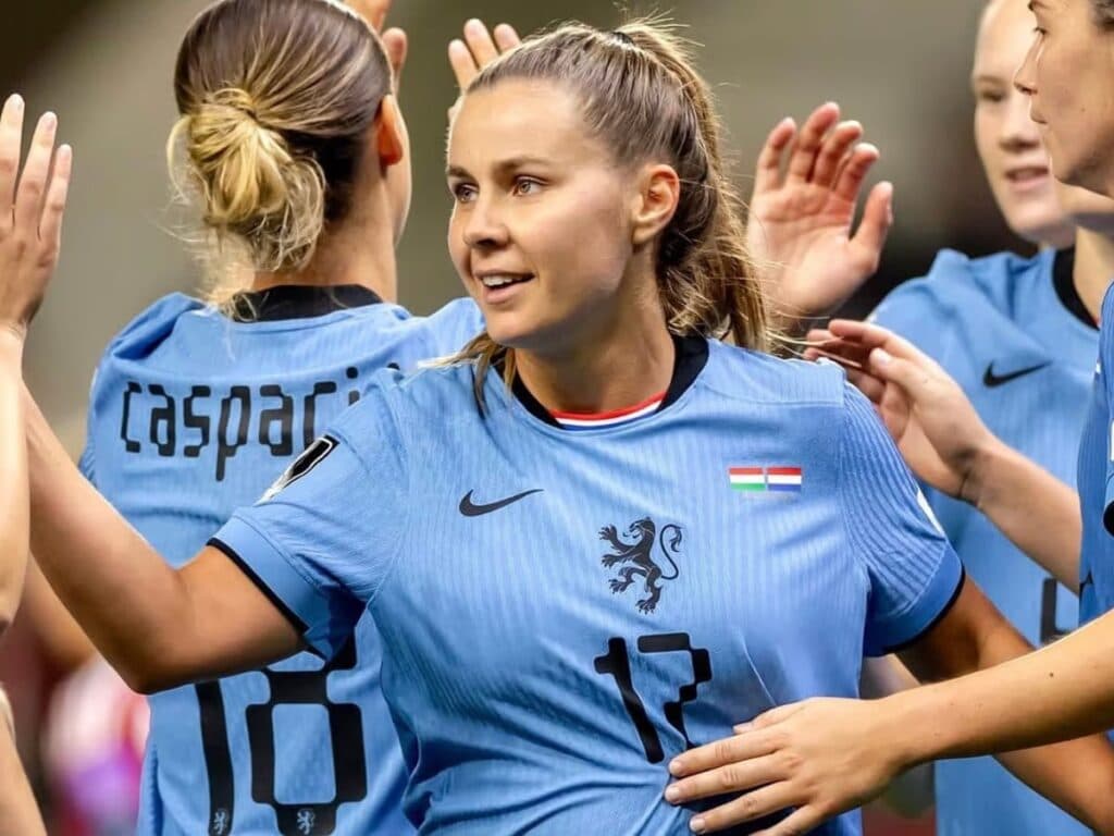 Victoria Pelova marcou um hat trick contra a Hungria - Foto: Instagram/Seleçao Feminina Holandesa