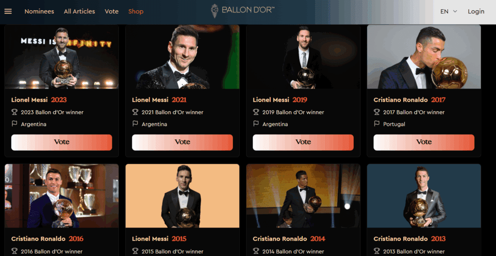 Votação para o BOAT da France Football