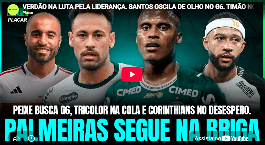 Vídeo: Debate PLACAR: Palmeiras na briga pela liderança do Brasileirão