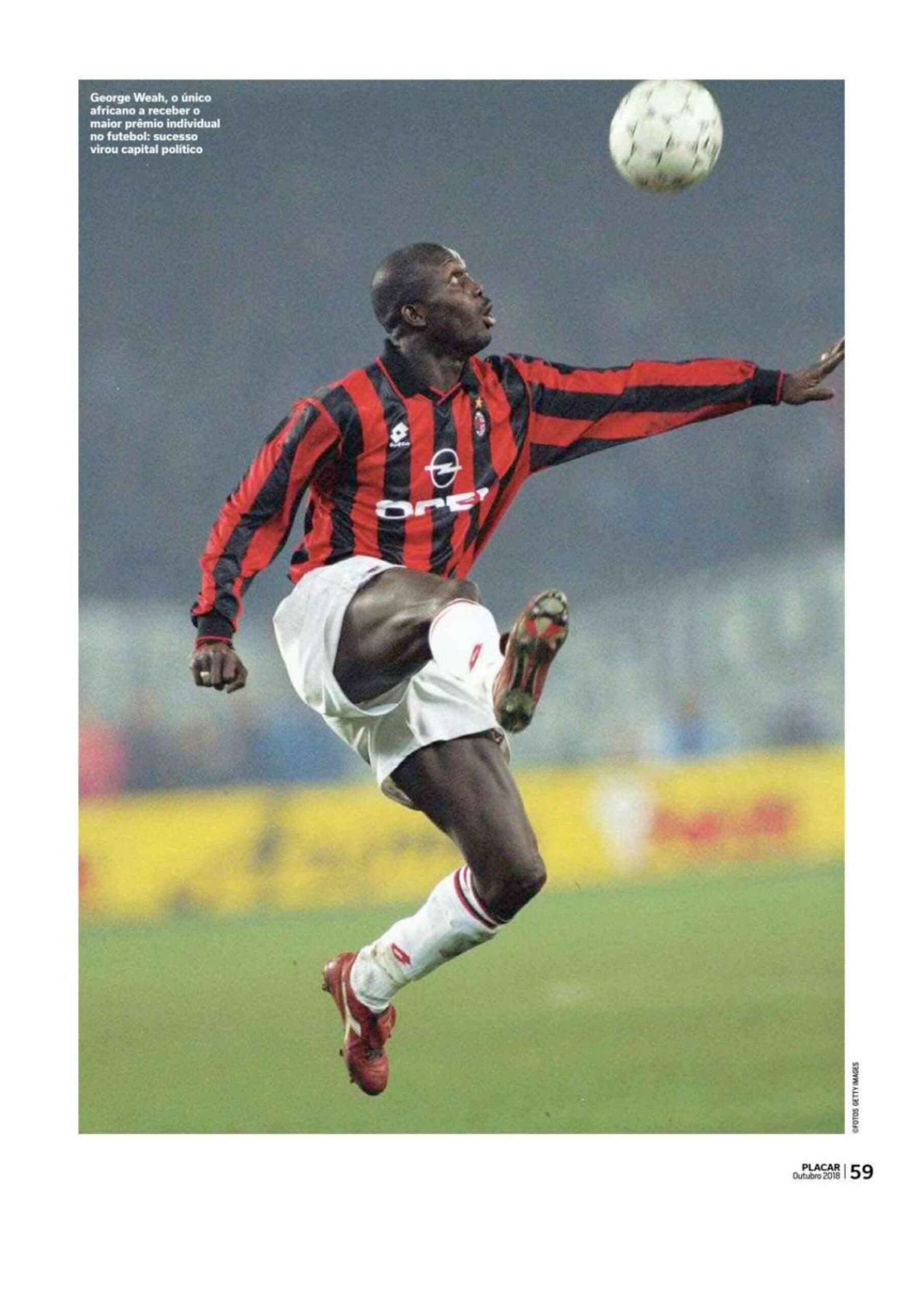 George Weah na edição 1444 de PLACAR - Acervo PLACAR
