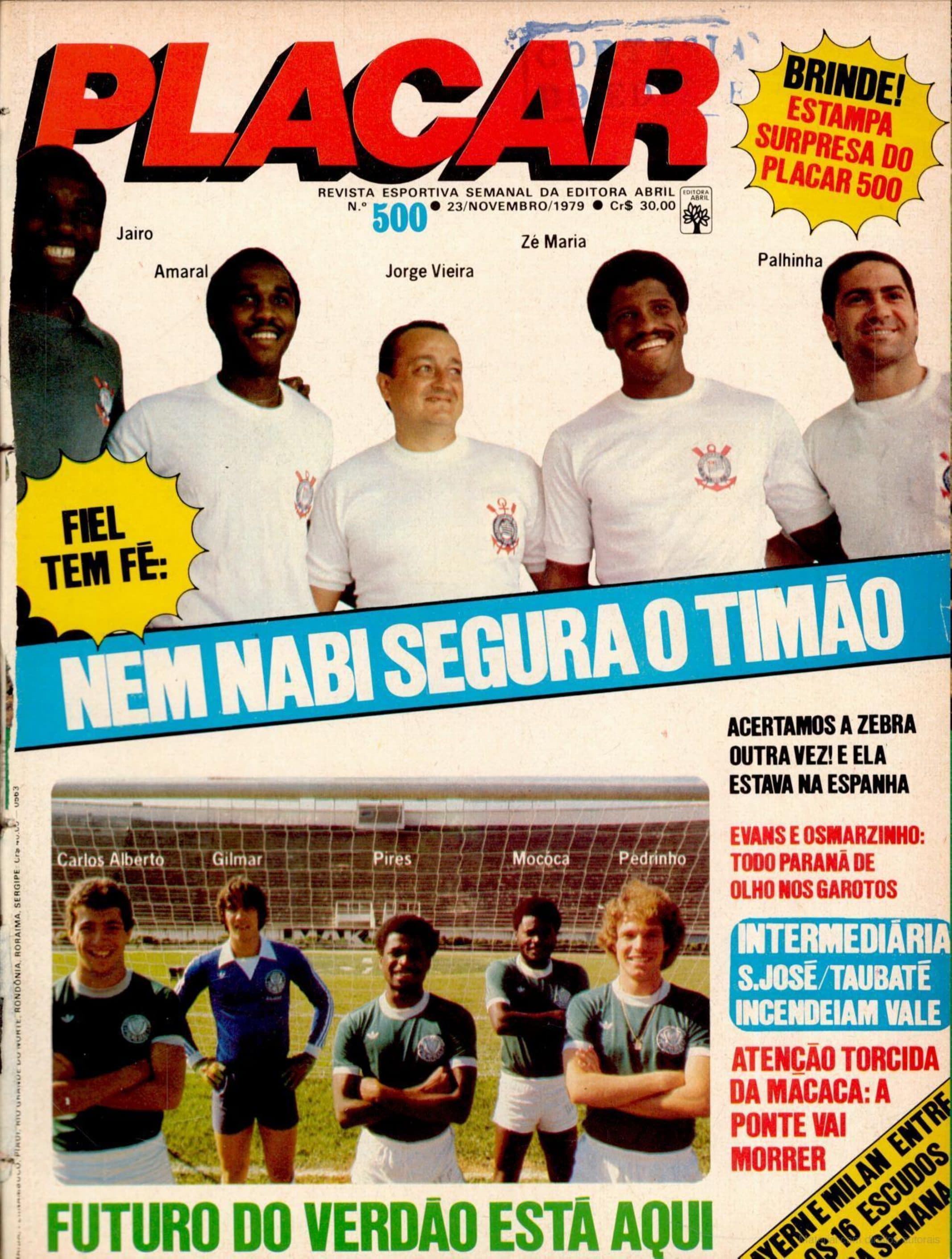 Capa da edição Nem Nabi segura o Timão da revista PLACAR