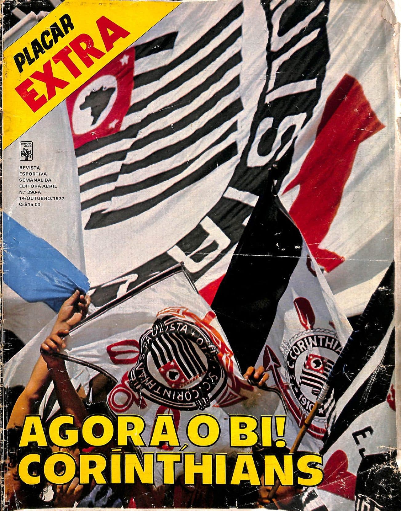 Capa da edição Agora o Bi ! Corinthians da revista PLACAR