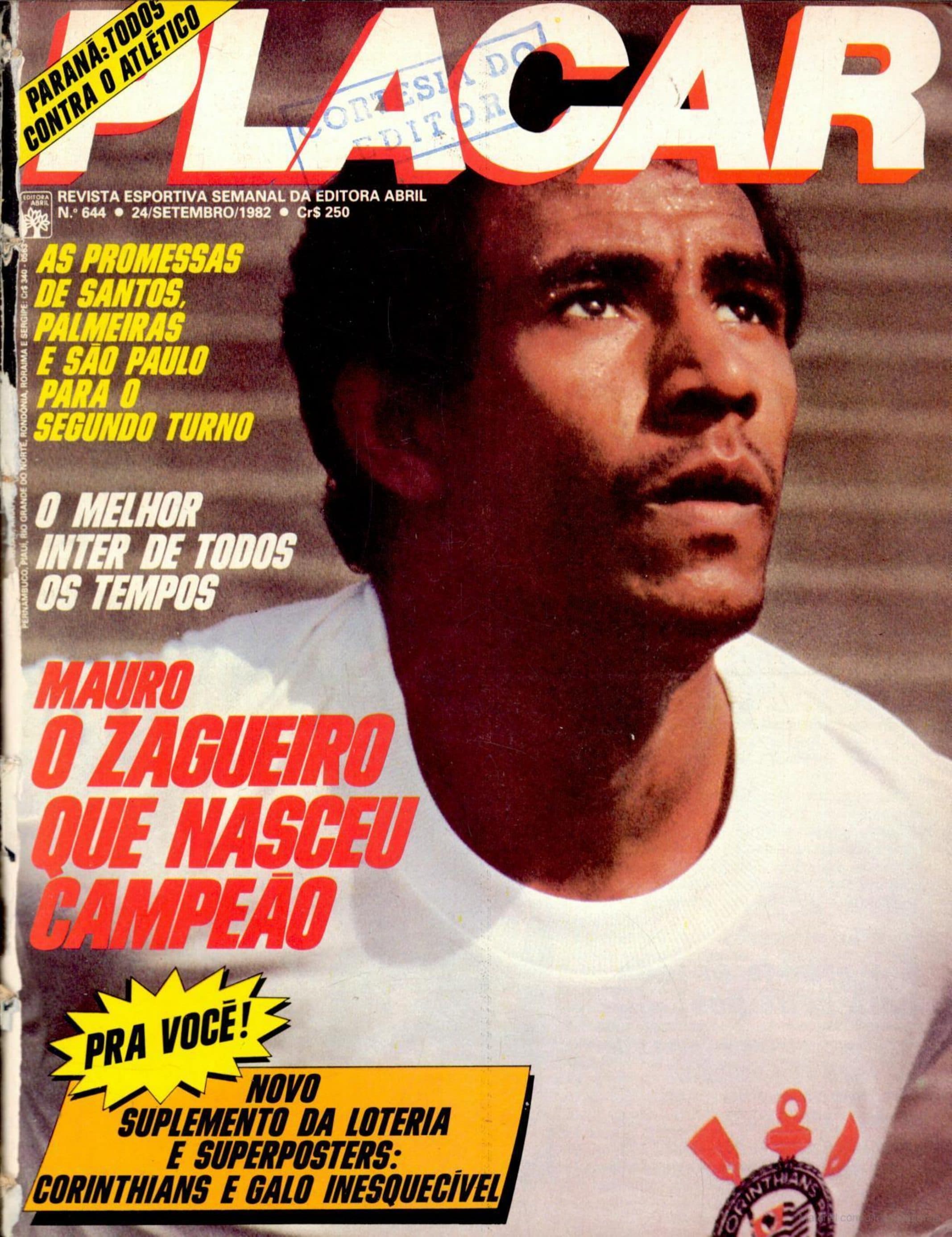 Capa da edição Mauro, o zagueiro que nasceu campeão da revista PLACAR