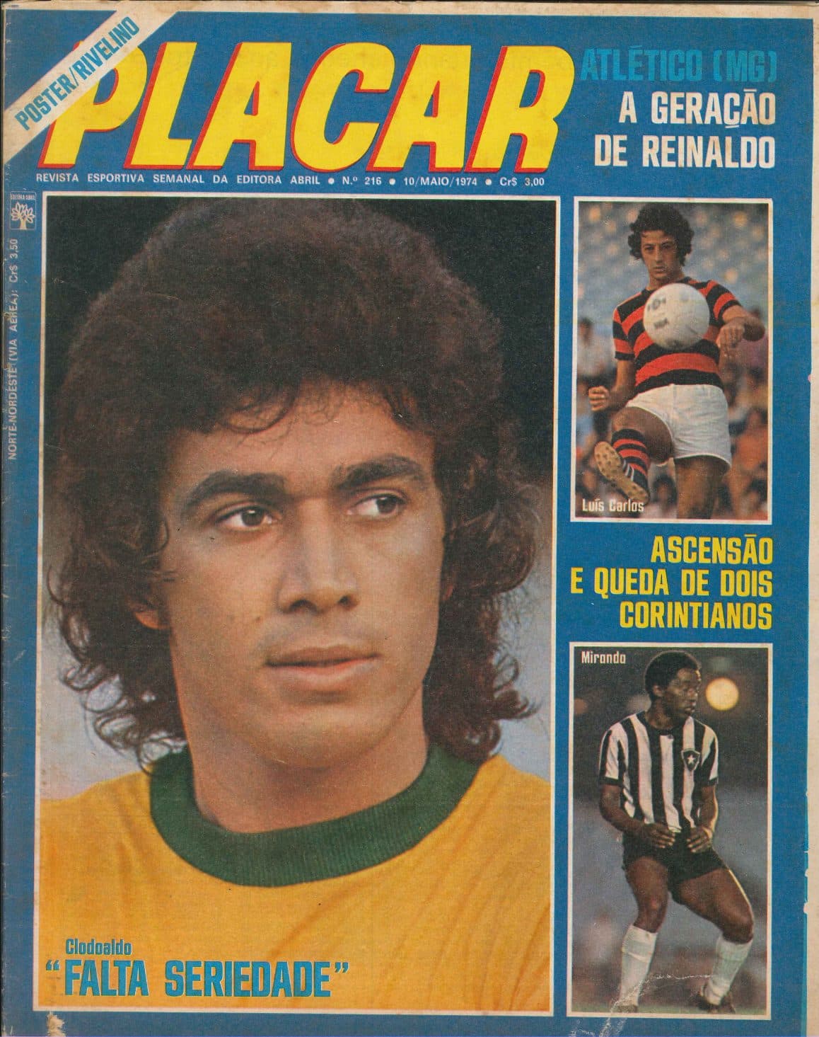 Capa da edição Clodoaldo: Falta seriedade da revista PLACAR