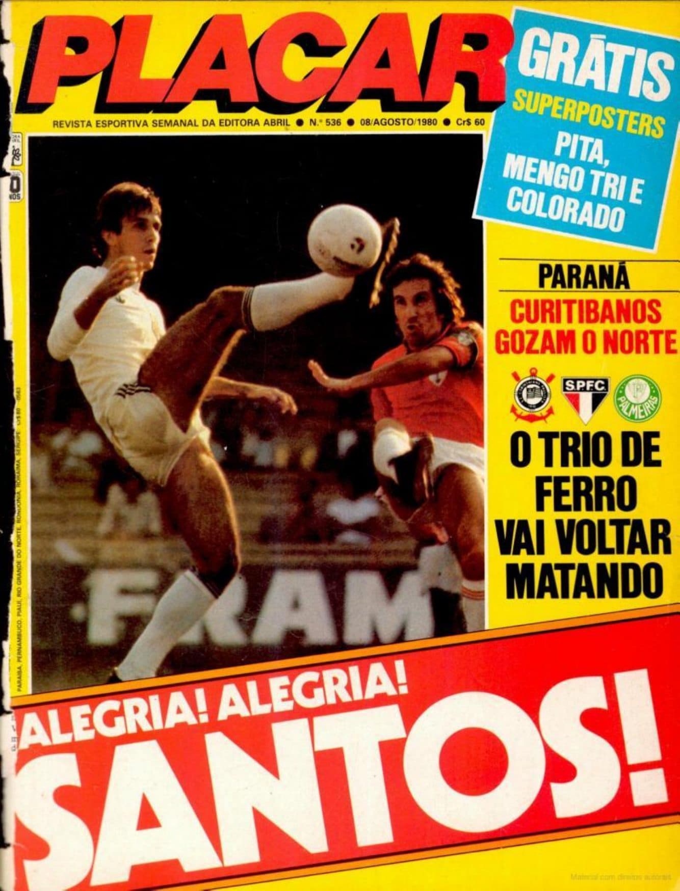Capa da edição ALEGRIA! ALEGRIA! SANTOS! da revista PLACAR