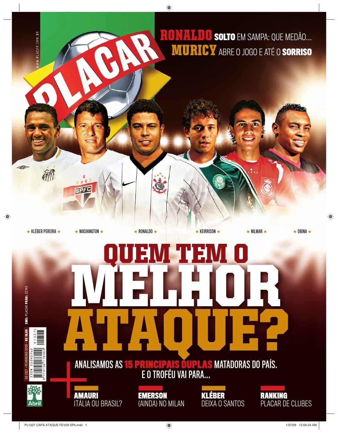 Capa da edição Nº 1327 da revista PLACAR