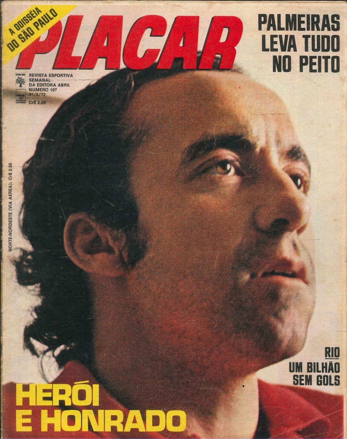 Capa da edição A ODISSEIA DO SÃO PAULO da revista PLACAR