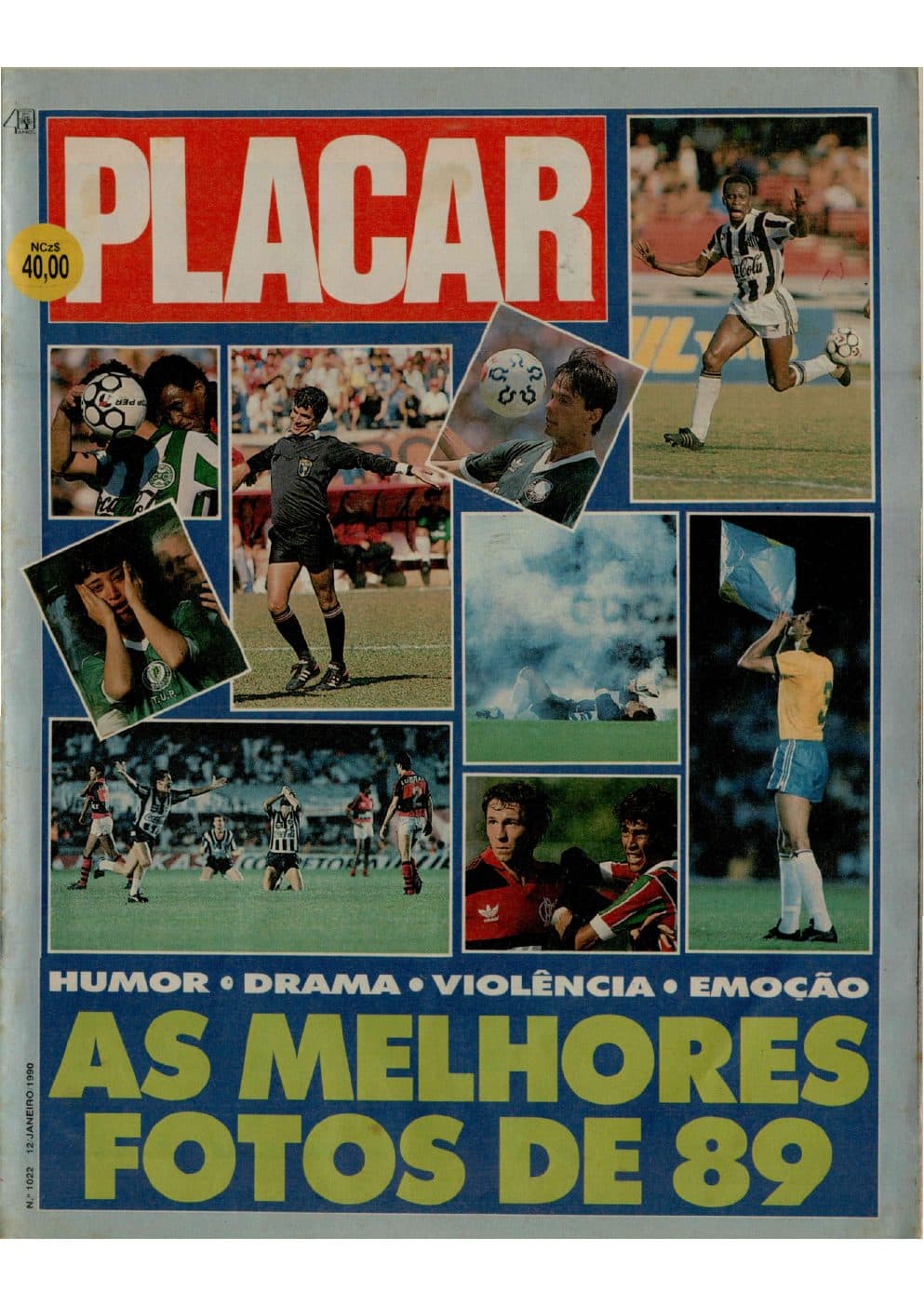 Capa da edição 1990-EDIÇÃO da revista PLACAR