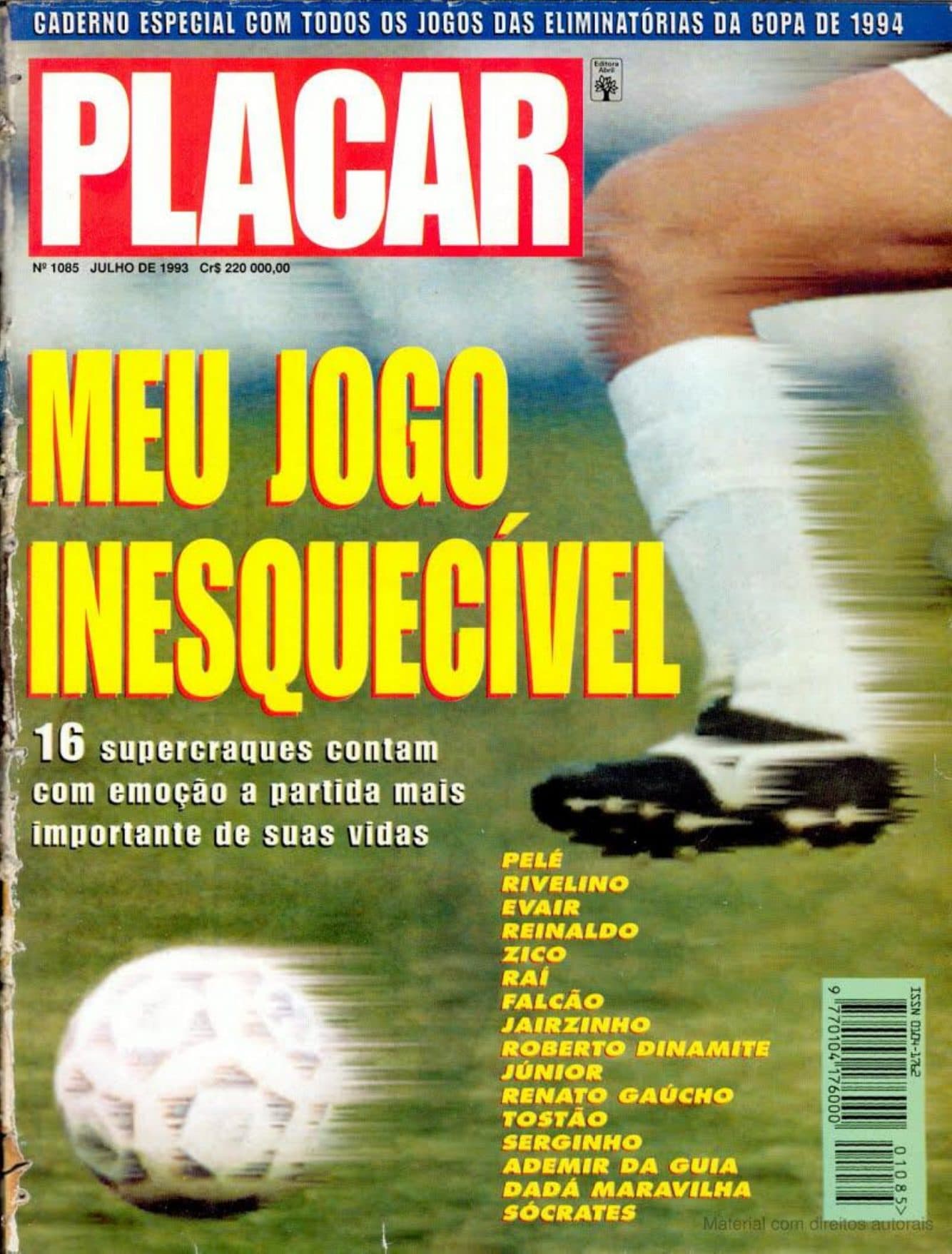 Capa da edição Nº 1085 da revista PLACAR