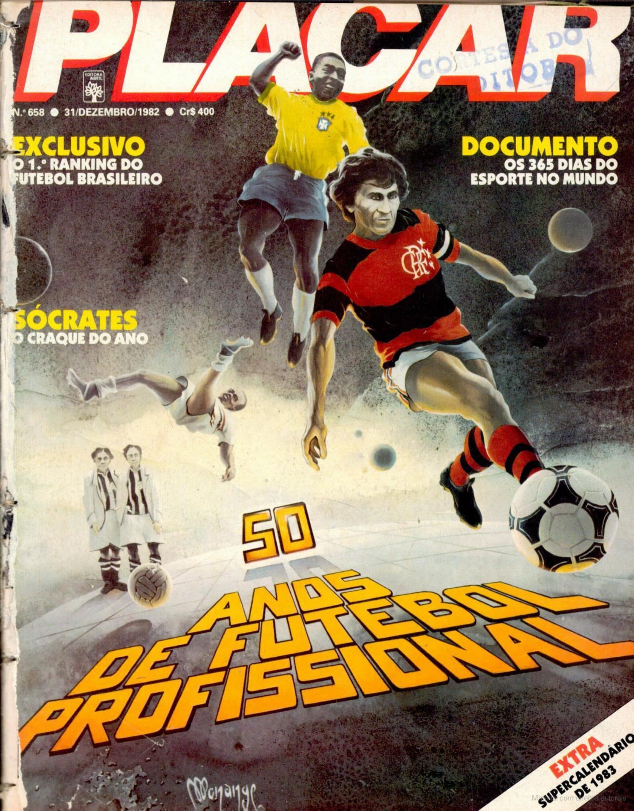 Capa da edição 50 Anos de Futebol Profissional da revista PLACAR