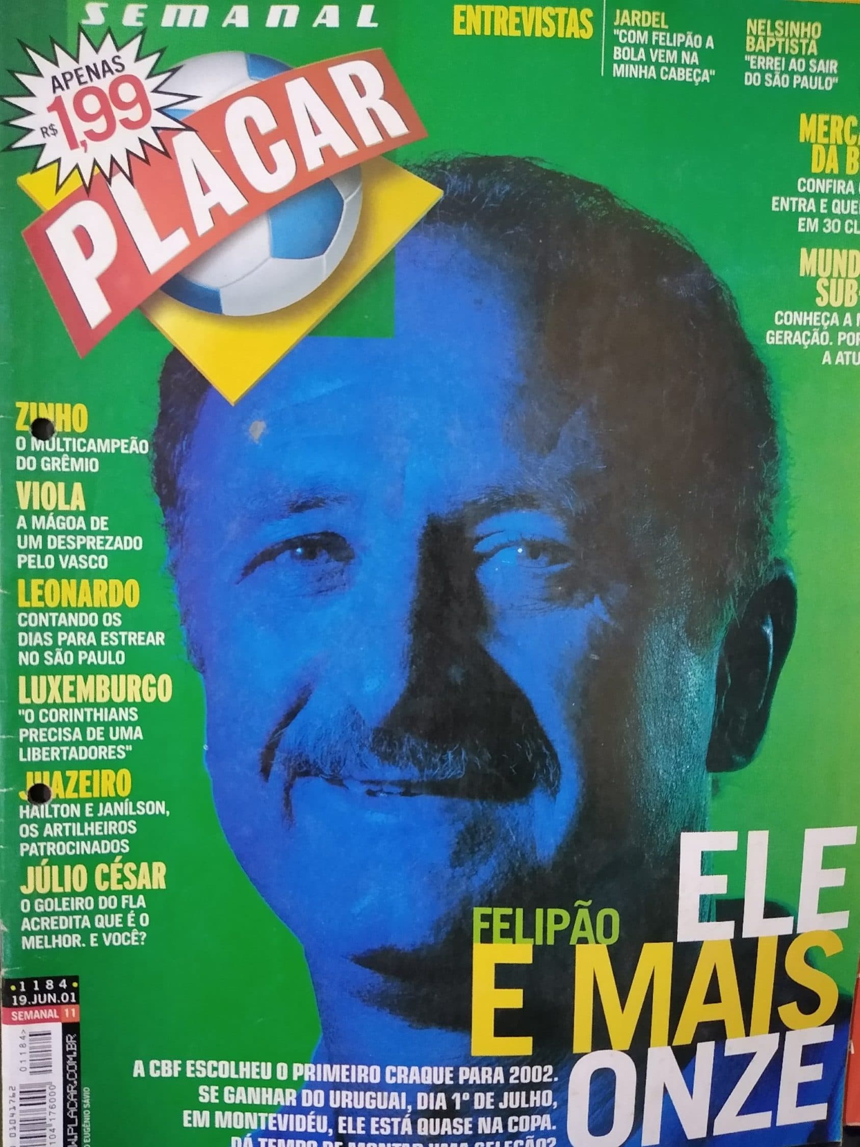 Capa da edição Nº 1184 da revista PLACAR