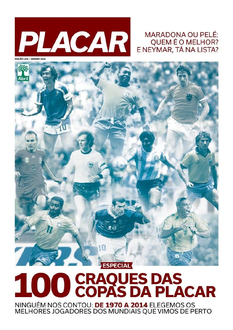 Capa da edição 100 Craques da Copa da Placar da revista PLACAR