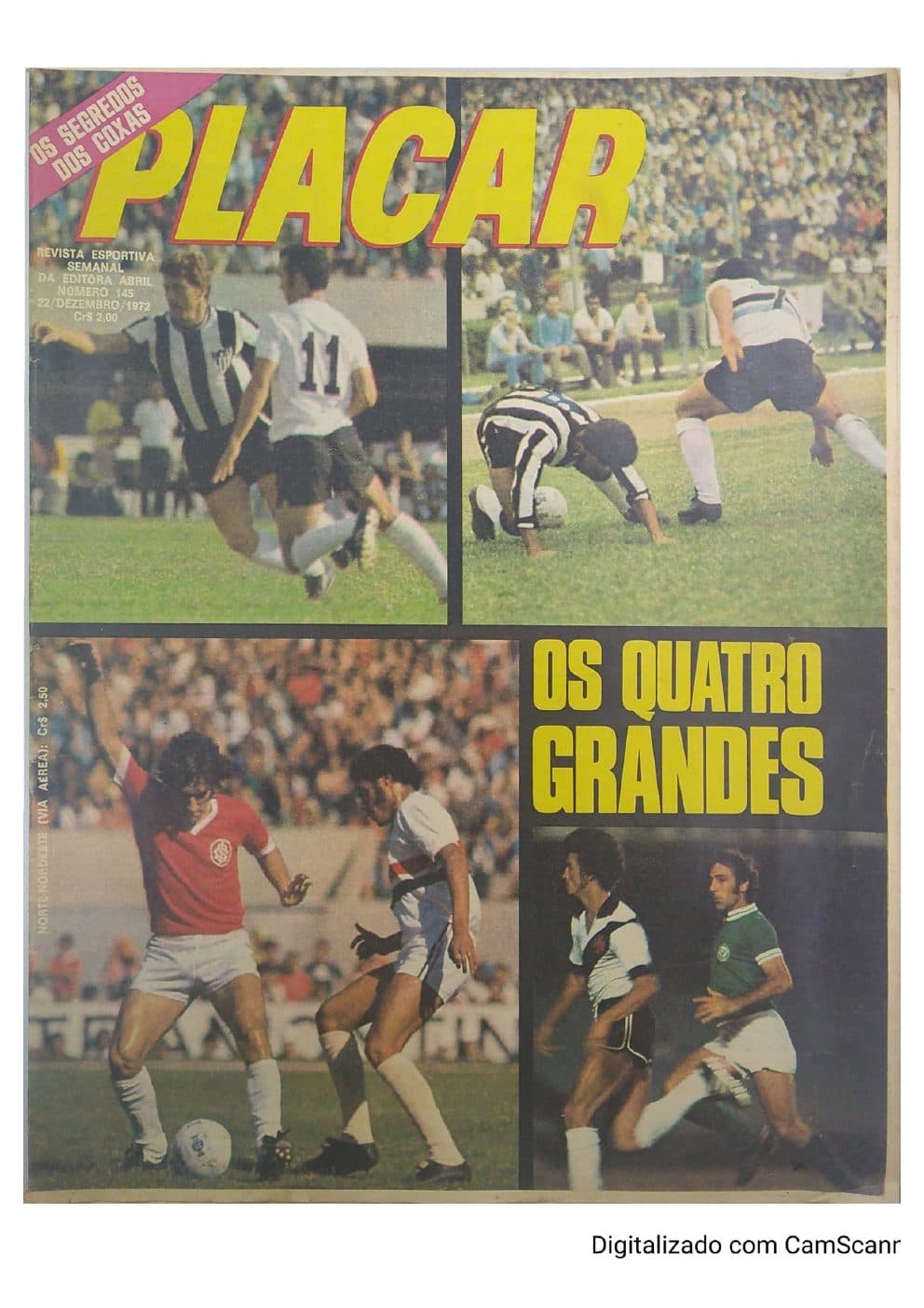 Capa da edição Os Quatro Grandes da revista PLACAR