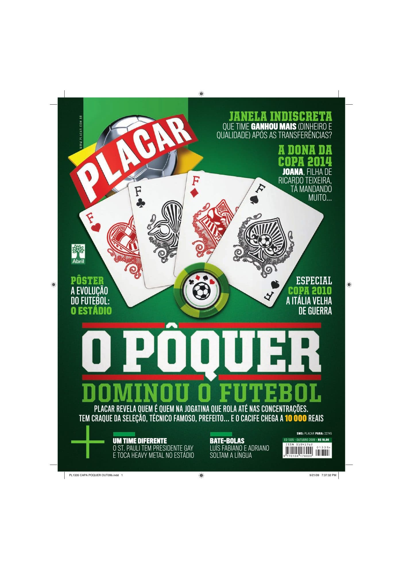 Capa da edição Nº 1335 da revista PLACAR