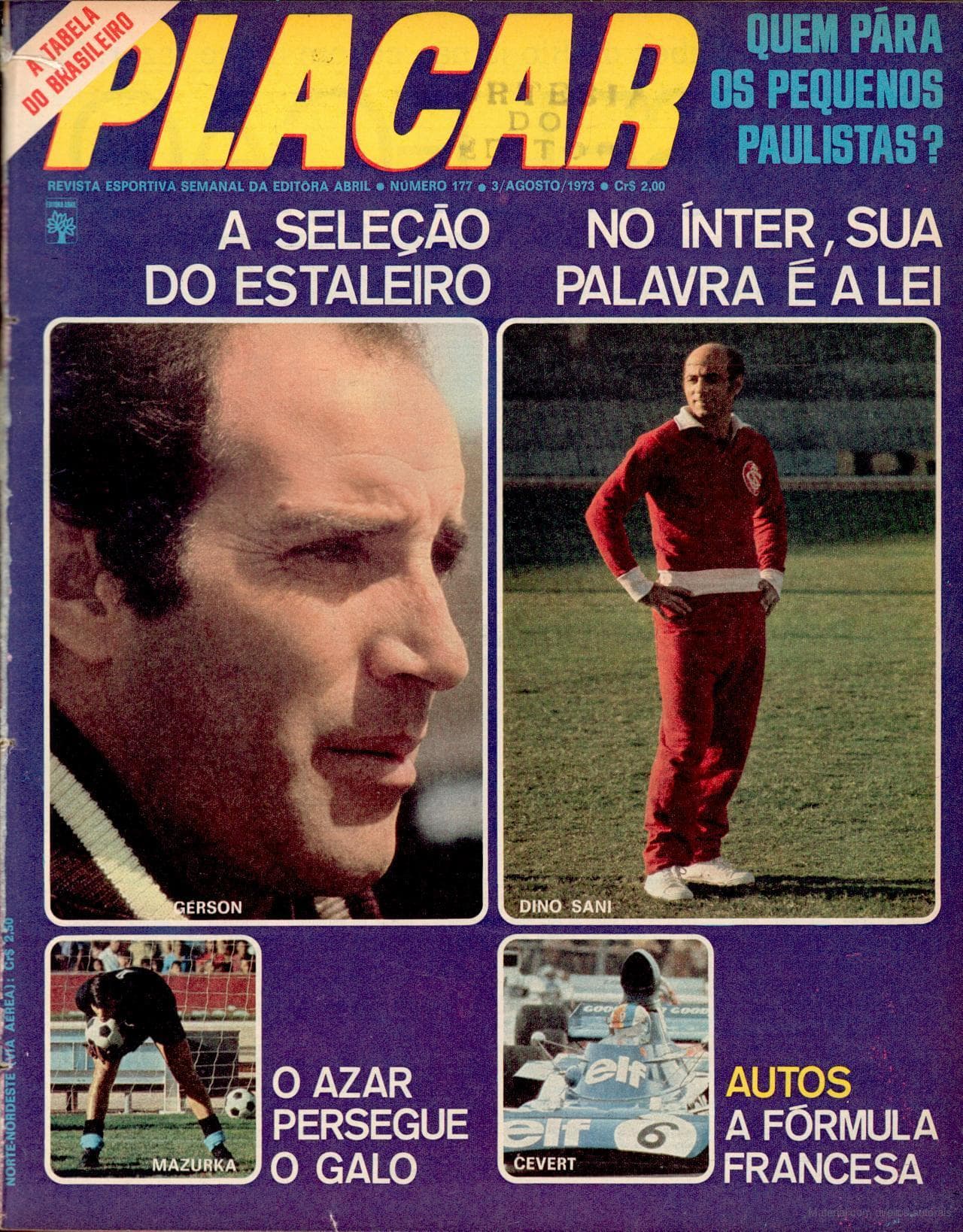 Capa da edição A SELEÇÃO DO ESTALEIRO da revista PLACAR
