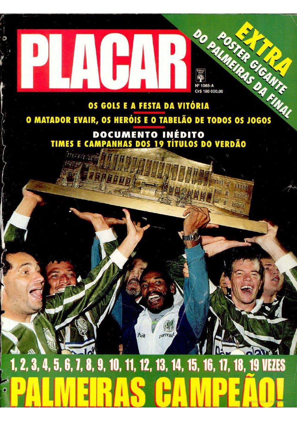 Capa da edição Nº 1085A da revista PLACAR