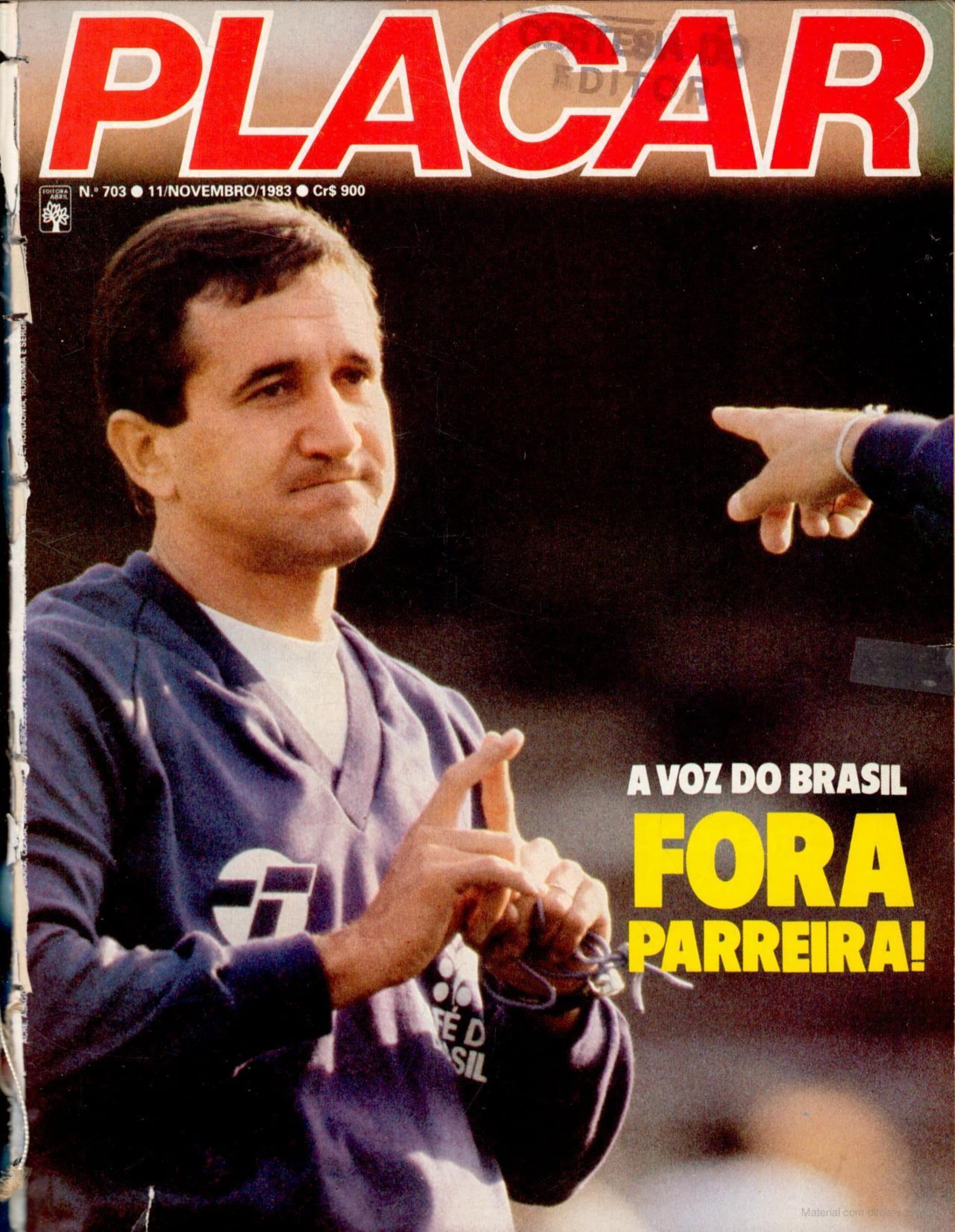 Capa da edição A VOZ DO BRASIL FORA PARREIRA! da revista PLACAR