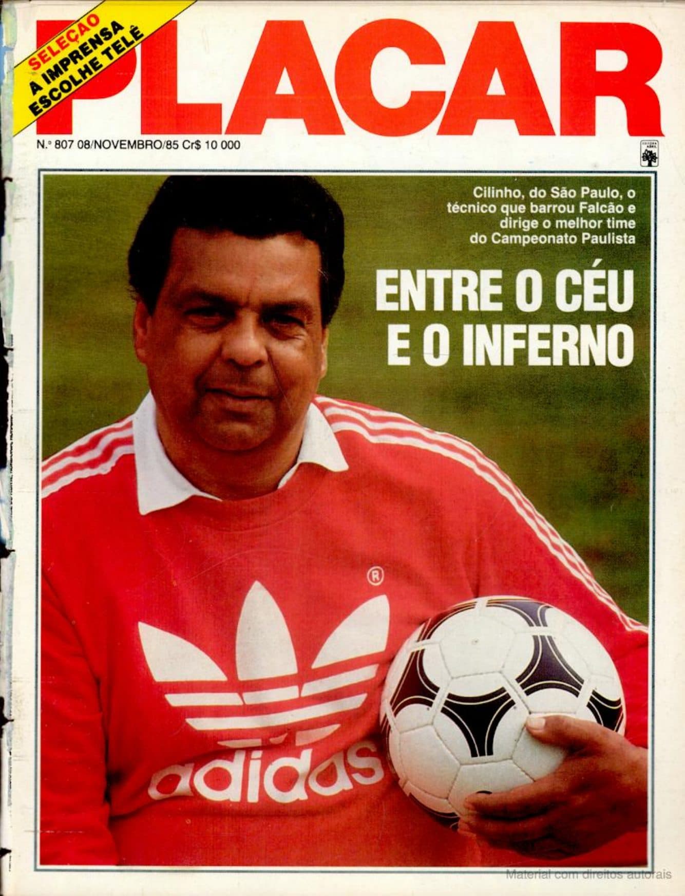 Capa da edição Nº 807 da revista PLACAR