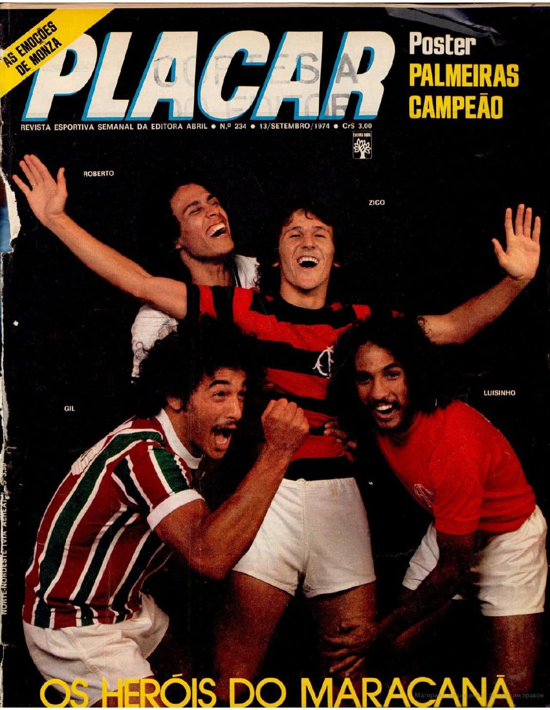 Capa da edição Os Heróis do Maracanã da revista PLACAR