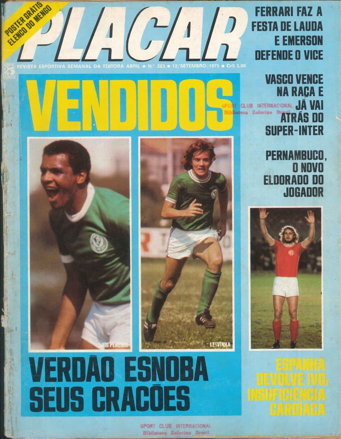 Capa da edição VENDIDOS da revista PLACAR