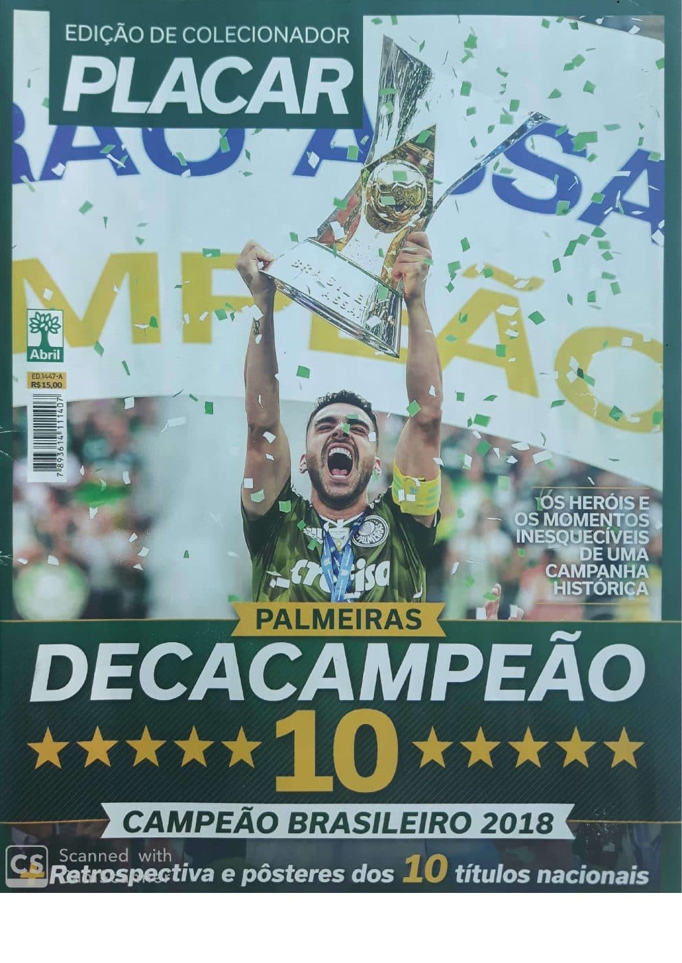 Capa da edição Especial Palmeiras Decacampeão Brasileiro da revista PLACAR