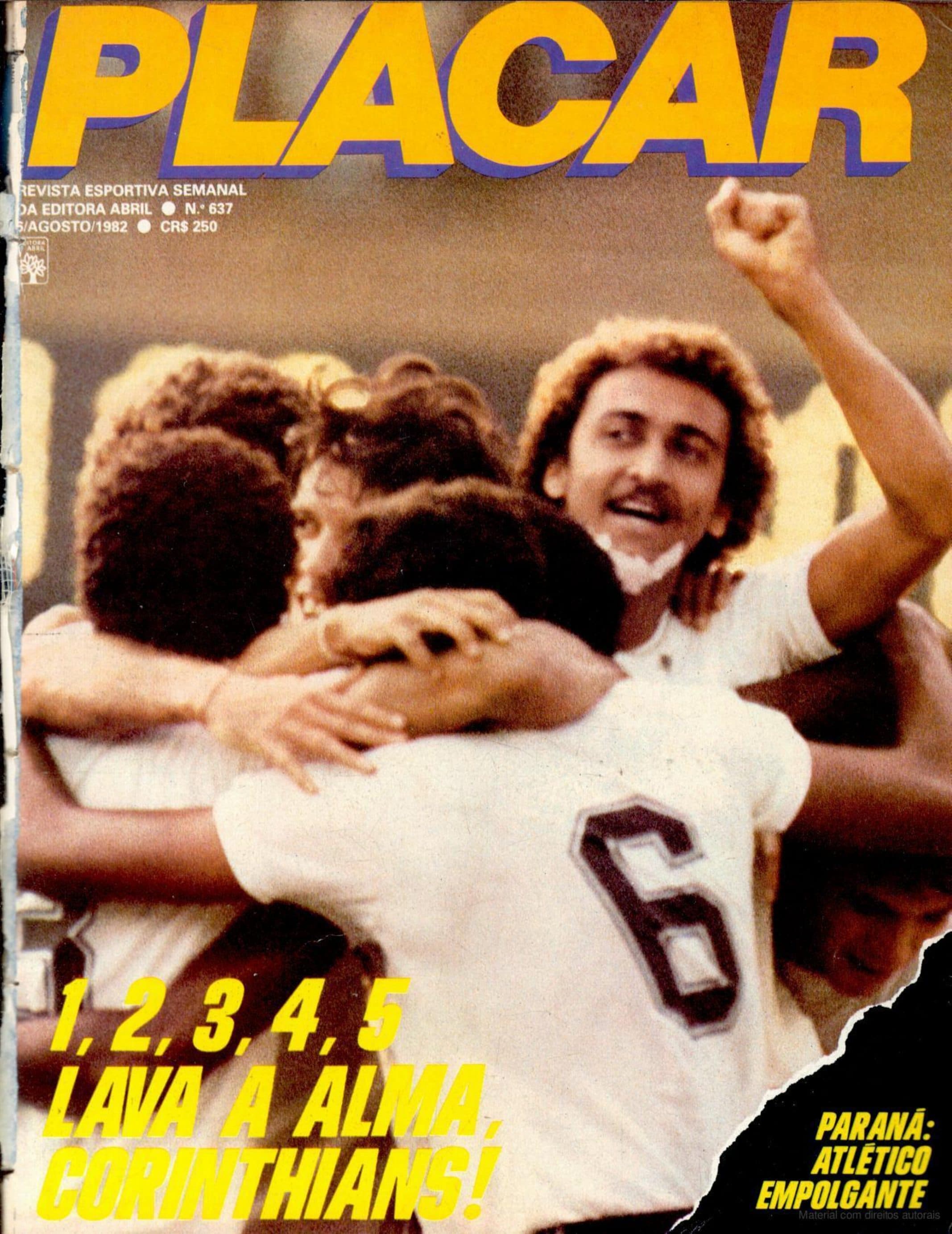 Capa da edição 1, 2, 3, 4, 5 Lava a Alma, Corinthians! da revista PLACAR