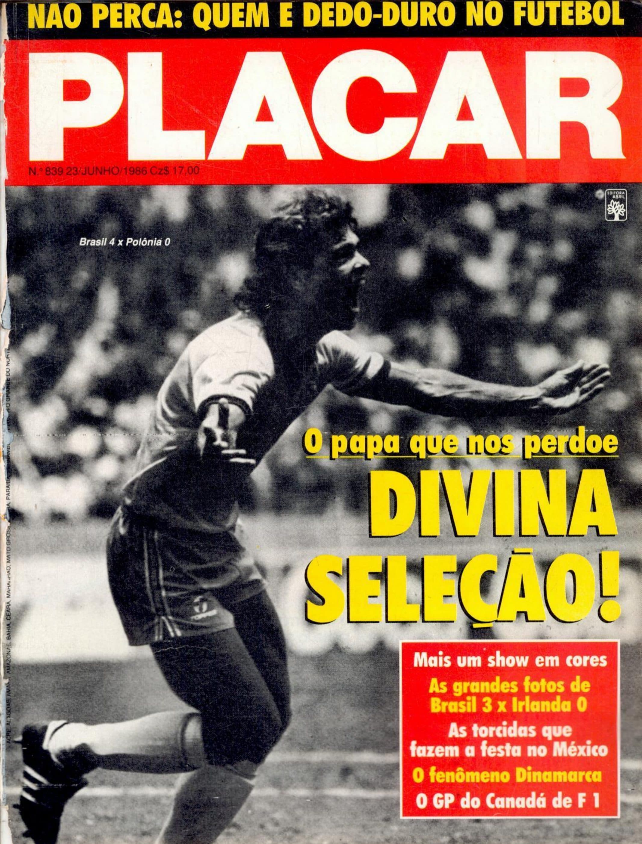 Capa da edição COPA 86 da revista PLACAR
