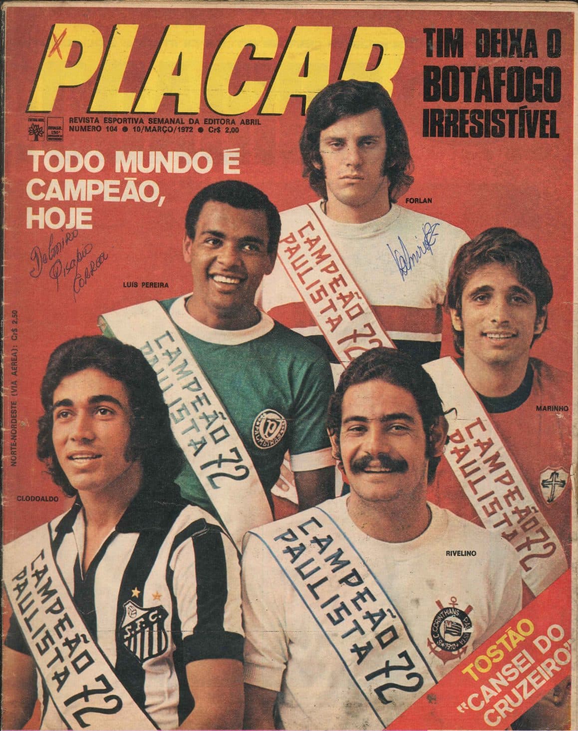 Capa da edição Todo Mundo É Campeão, Hoje da revista PLACAR