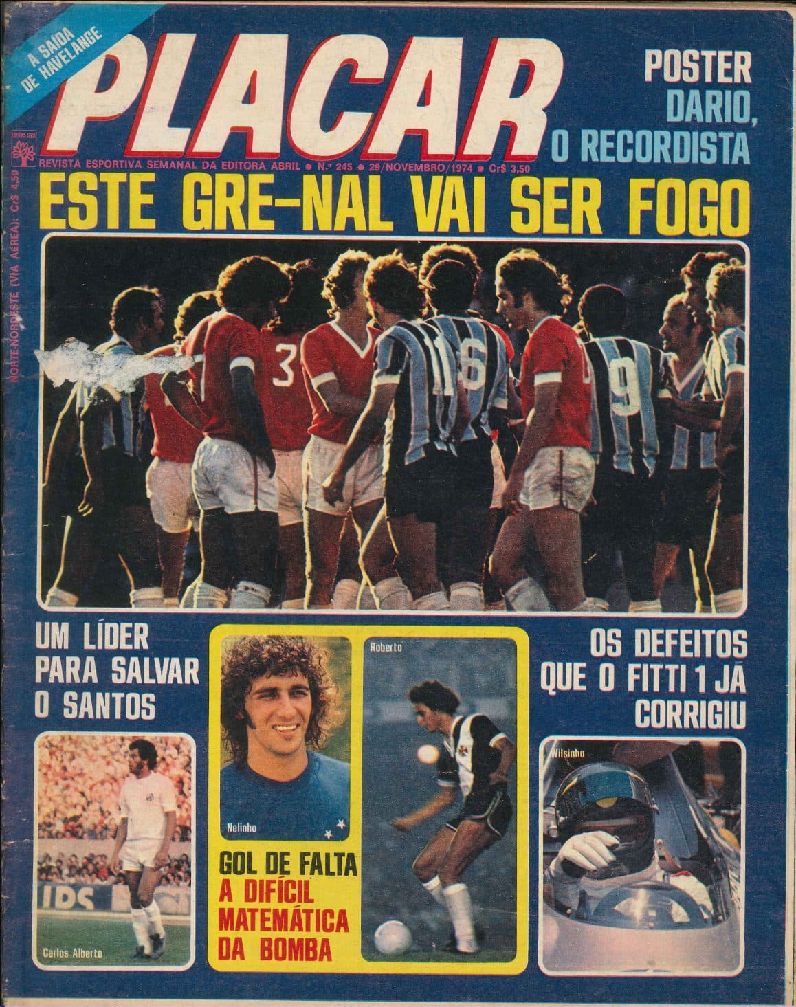 Capa da edição ESTE GRE-NAL VAI SER FOGO da revista PLACAR