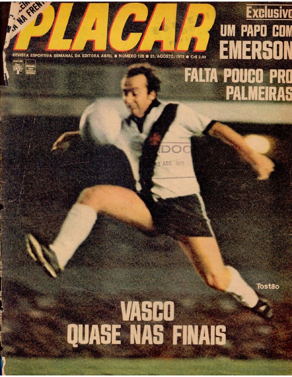 Capa da edição Vasco quase nas finais da revista PLACAR
