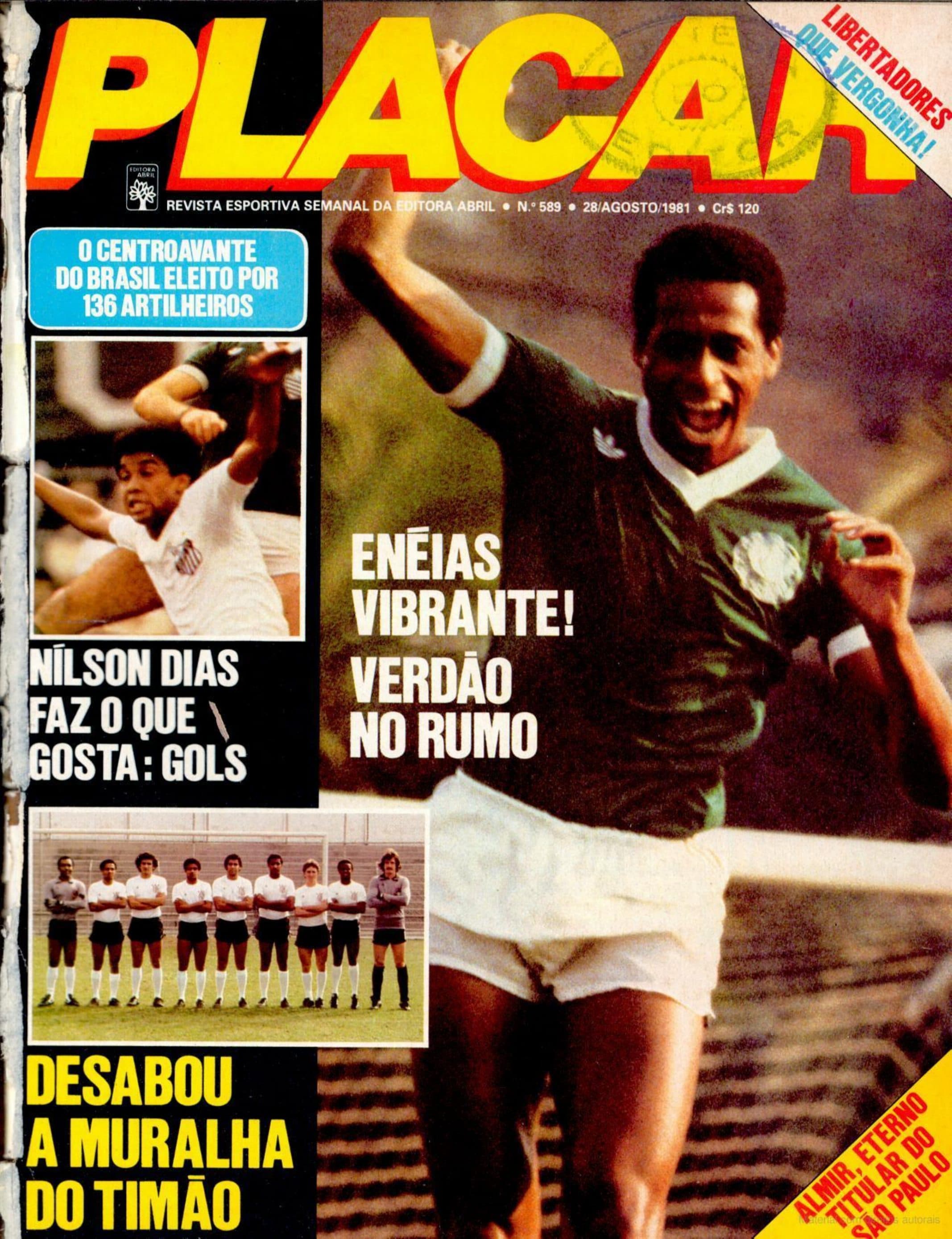 Capa da edição Enéias Vibrante! Verdão no Rumo da revista PLACAR