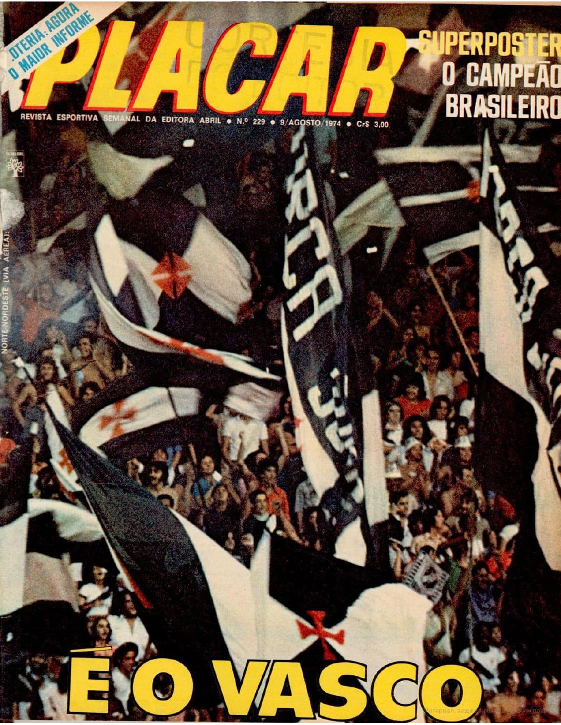 Capa da edição É O VASCO da revista PLACAR