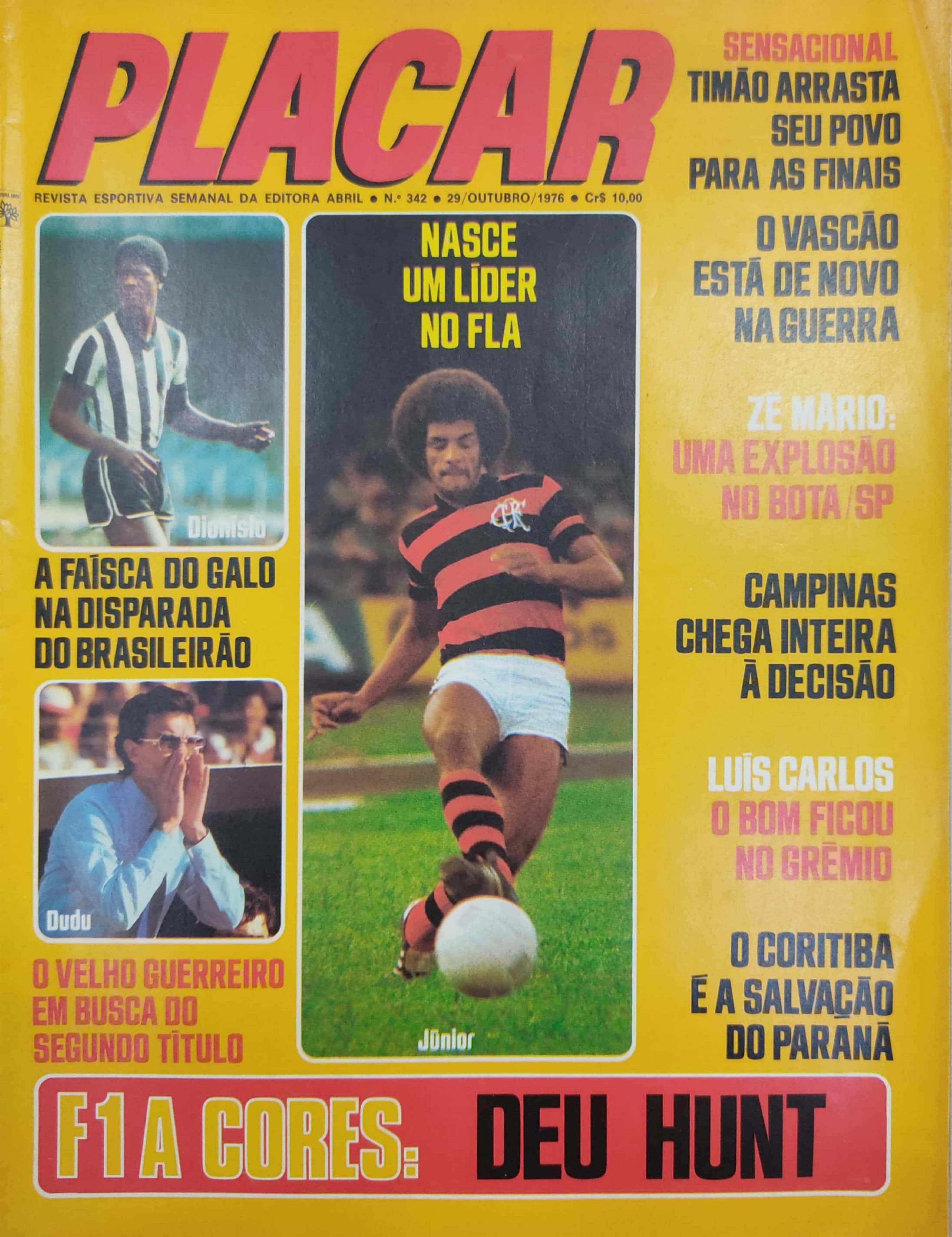 Capa da edição Nasce um líder no Fla. da revista PLACAR