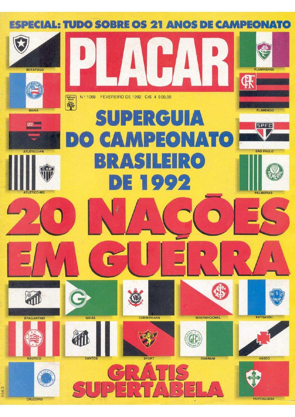 Capa da edição Nº 1068 da revista PLACAR
