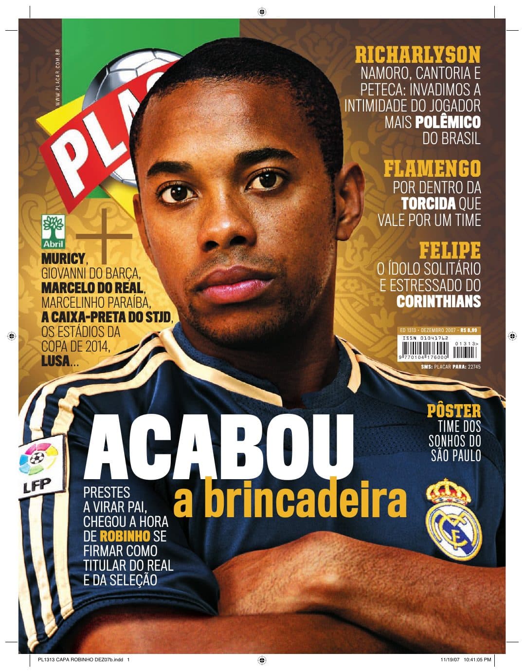 Capa da edição Nº 1313 da revista PLACAR