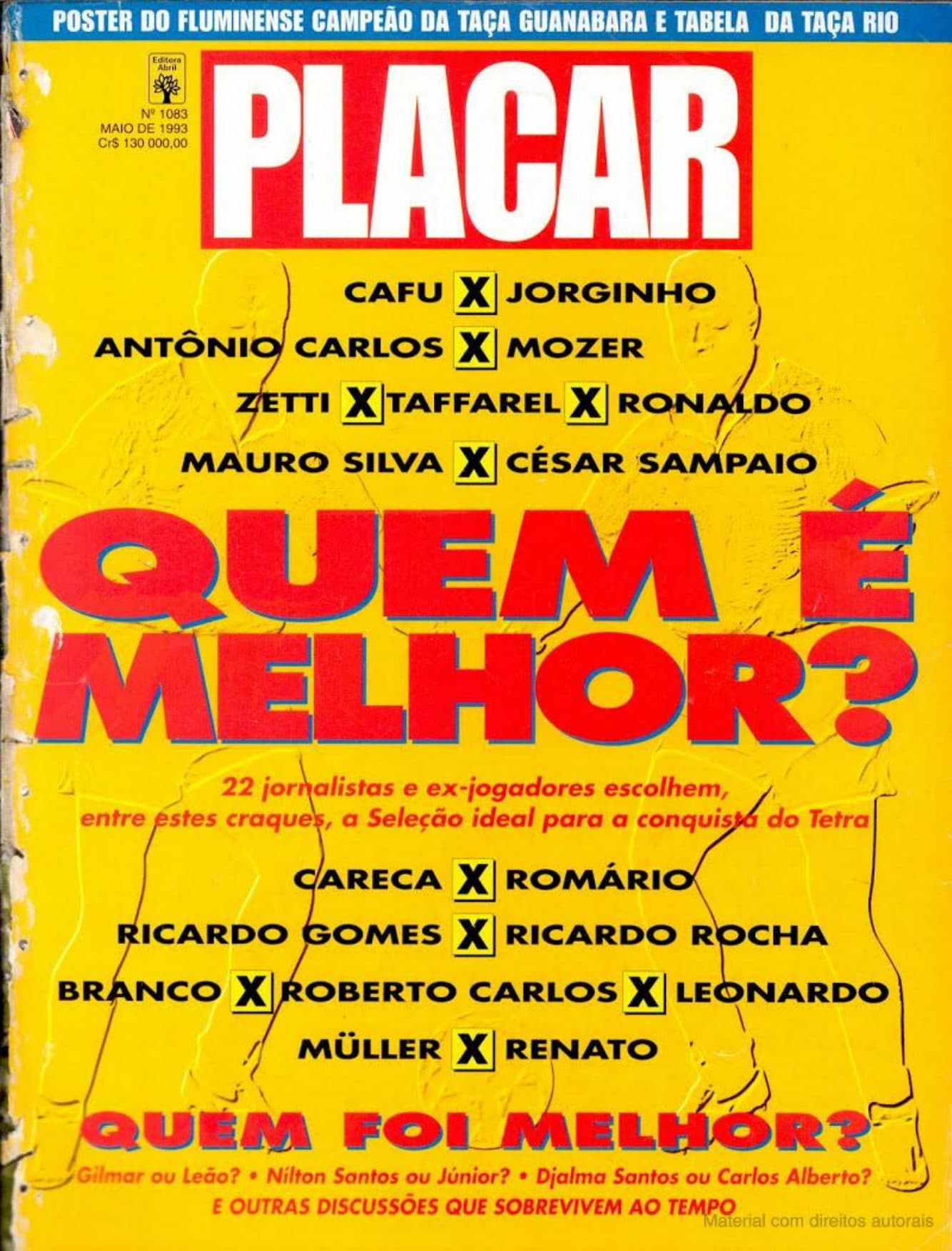 Capa da edição Nº 1083 da revista PLACAR