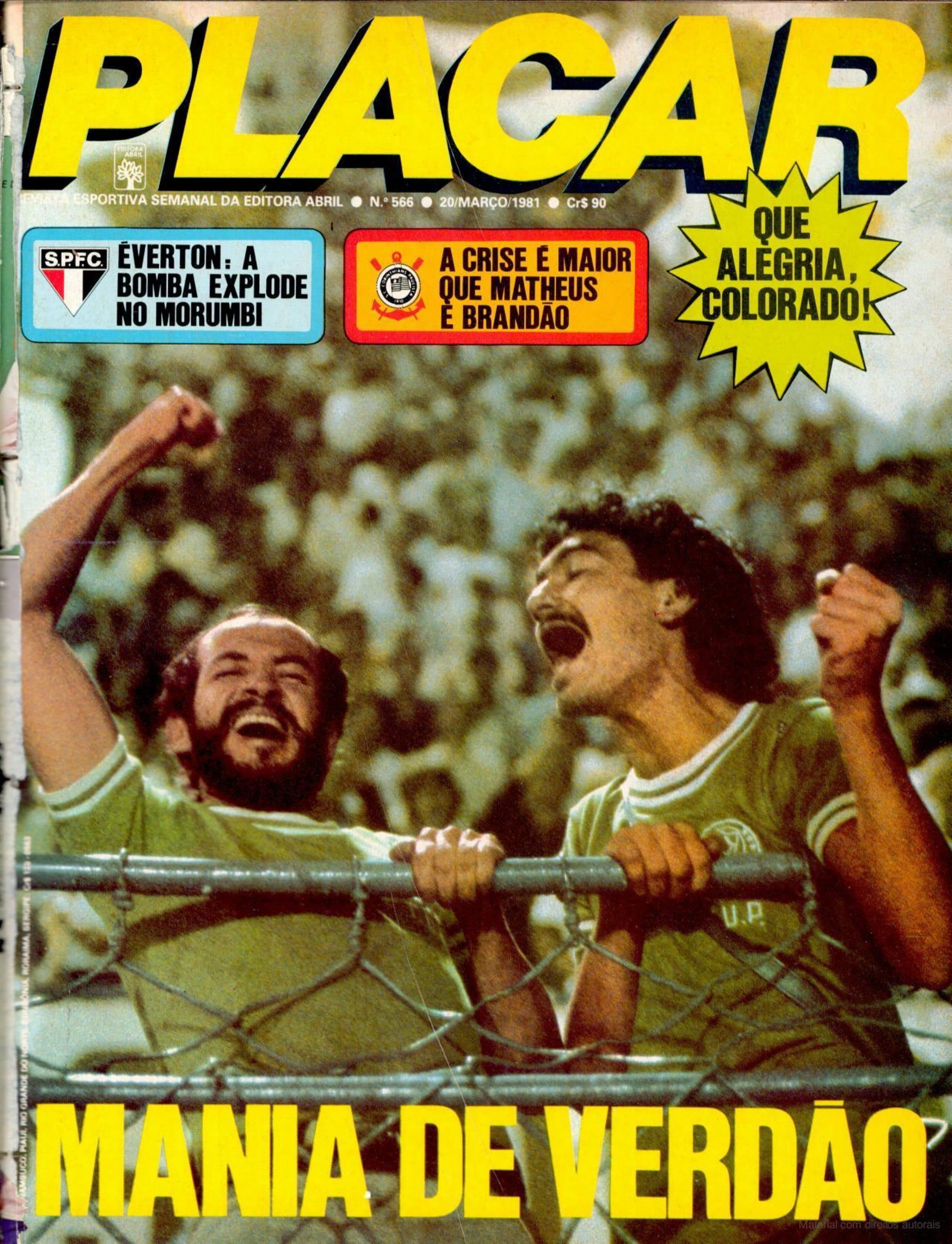 Capa da edição Mania de Verdão da revista PLACAR