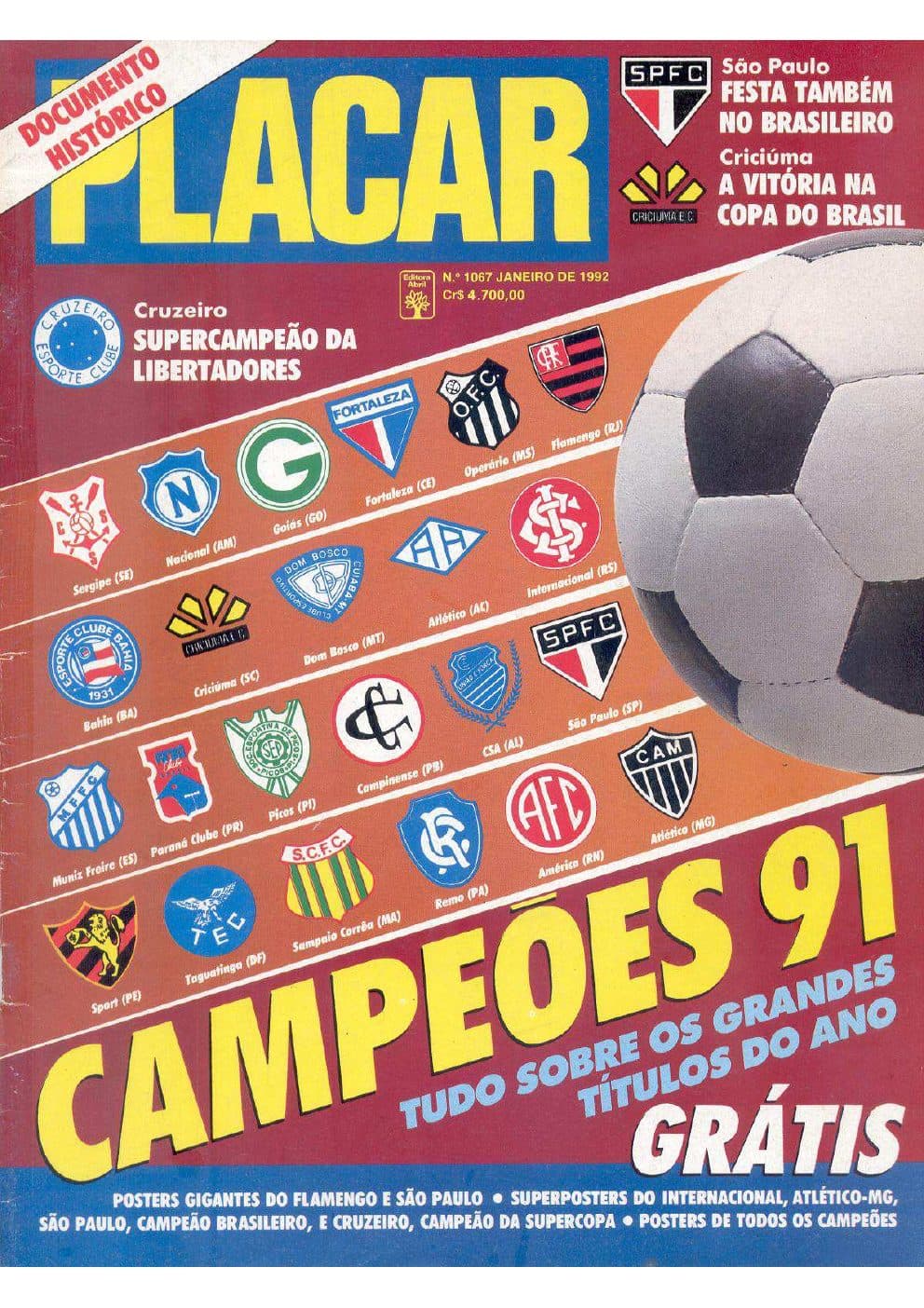 Capa da edição Nº 1067 da revista PLACAR