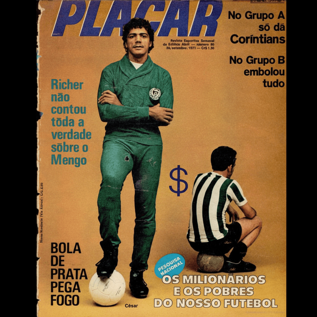 Capa da edição Os milionários e os pobres do nosso futebol da revista PLACAR
