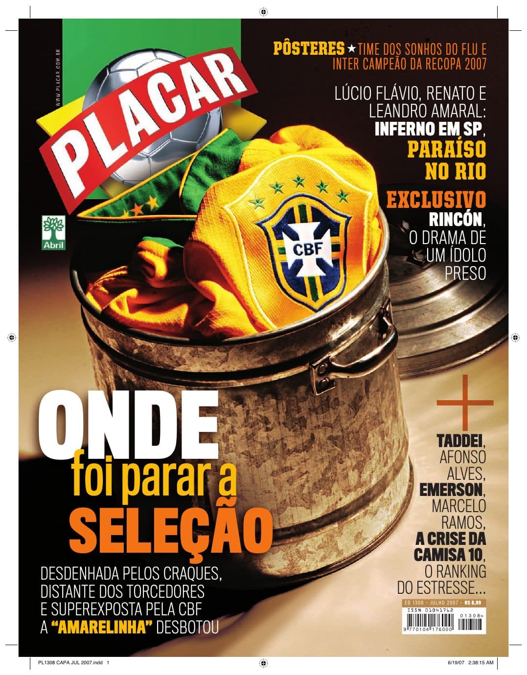Capa da edição Nº 1308 da revista PLACAR