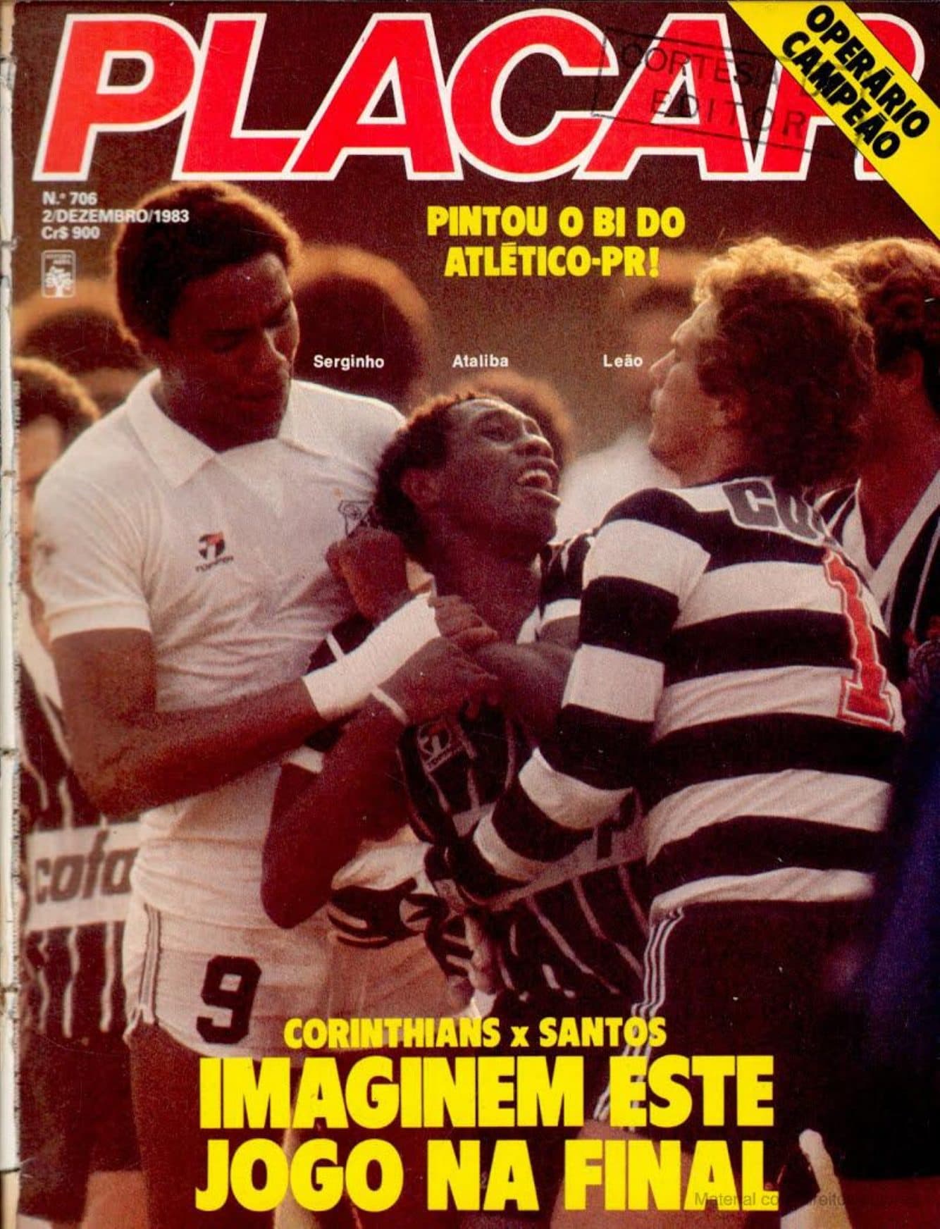 Capa da edição Corinthians x Santos: Imaginem este jogo na final da revista PLACAR